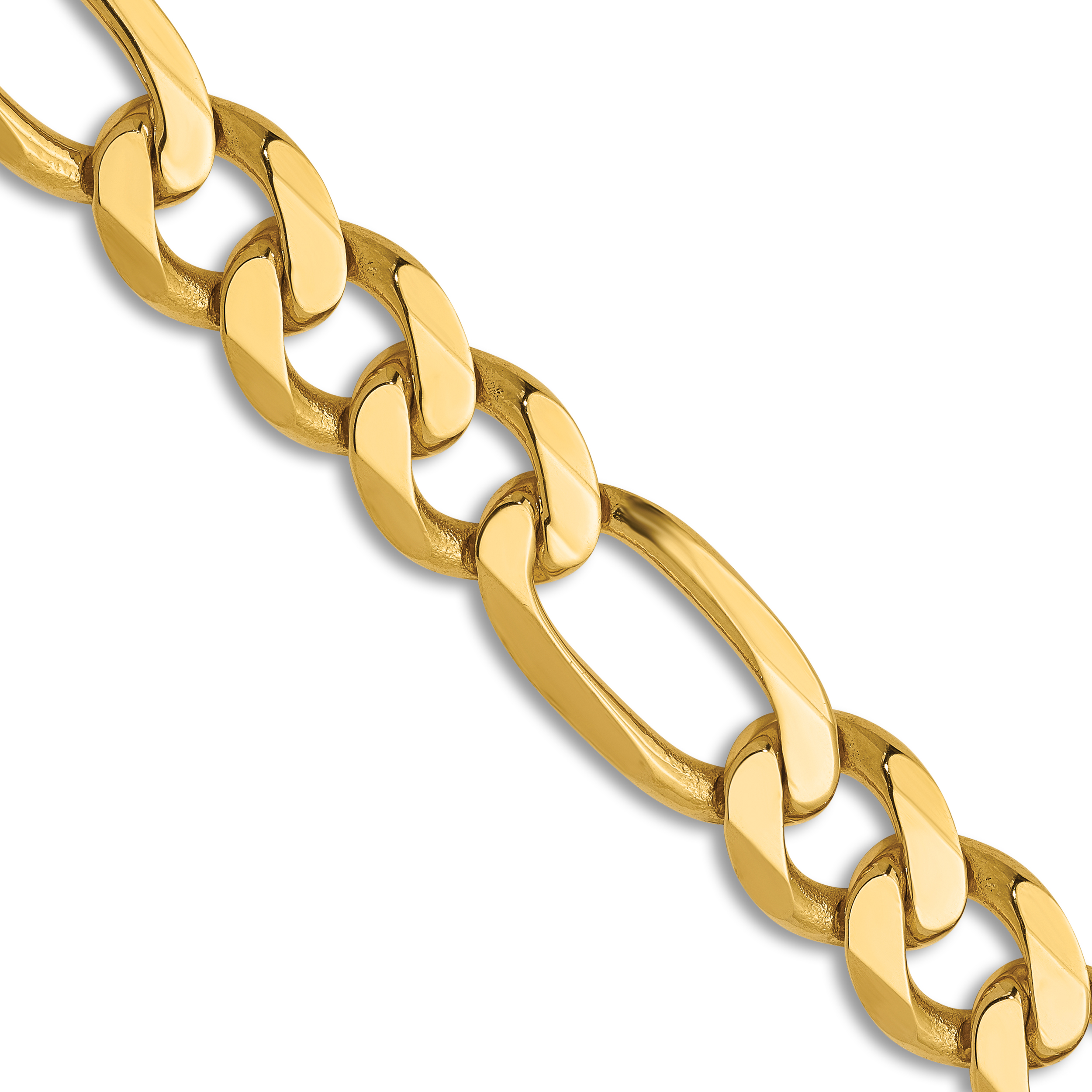 Flat Figaro Chain Necklace 14K Yellow Gold 22" 10.0mm y7hXL8nU