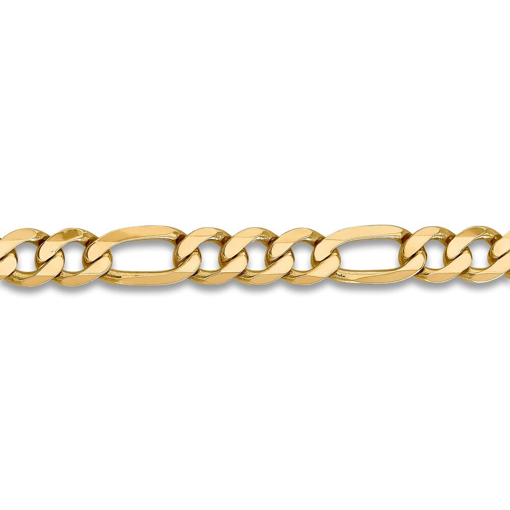 Flat Figaro Chain Necklace 14K Yellow Gold 22\" 10.0mm y7hXL8nU