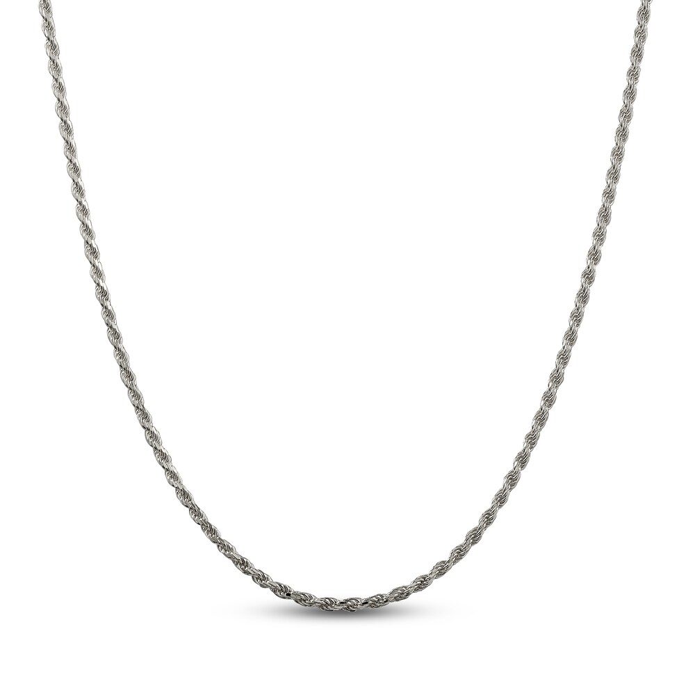 Rope Chain Necklace Sterling Silver y9UfZWwb