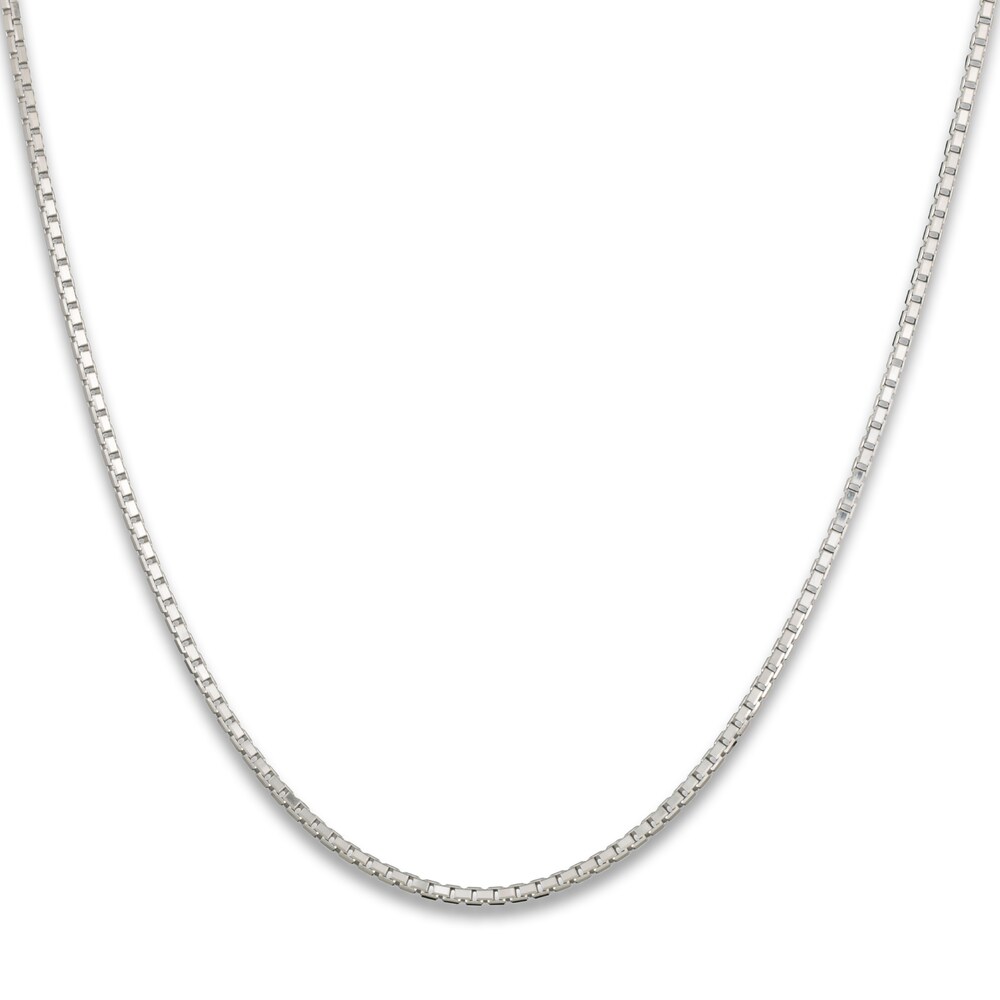 Solid Square Box Chain Necklace 14K Yellow Gold 24\" yQcxxBjx