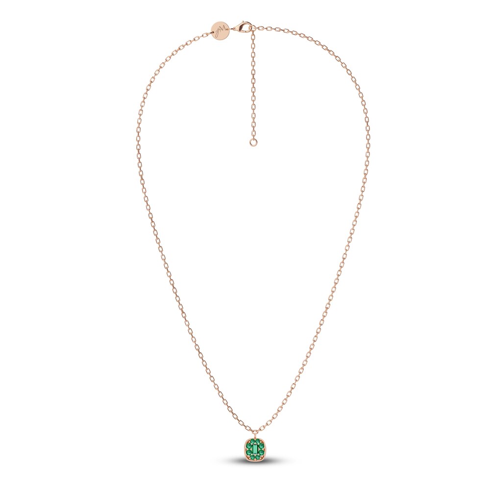 Juliette Maison Natural Emerald Pendant Necklace 10K Rose Gold yfxfM5r9