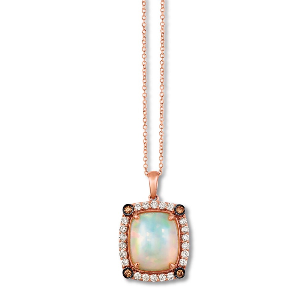 Le Vian Opal Necklace 1/2 ct tw Diamonds 14K Strawberry Gold yikAT9IL