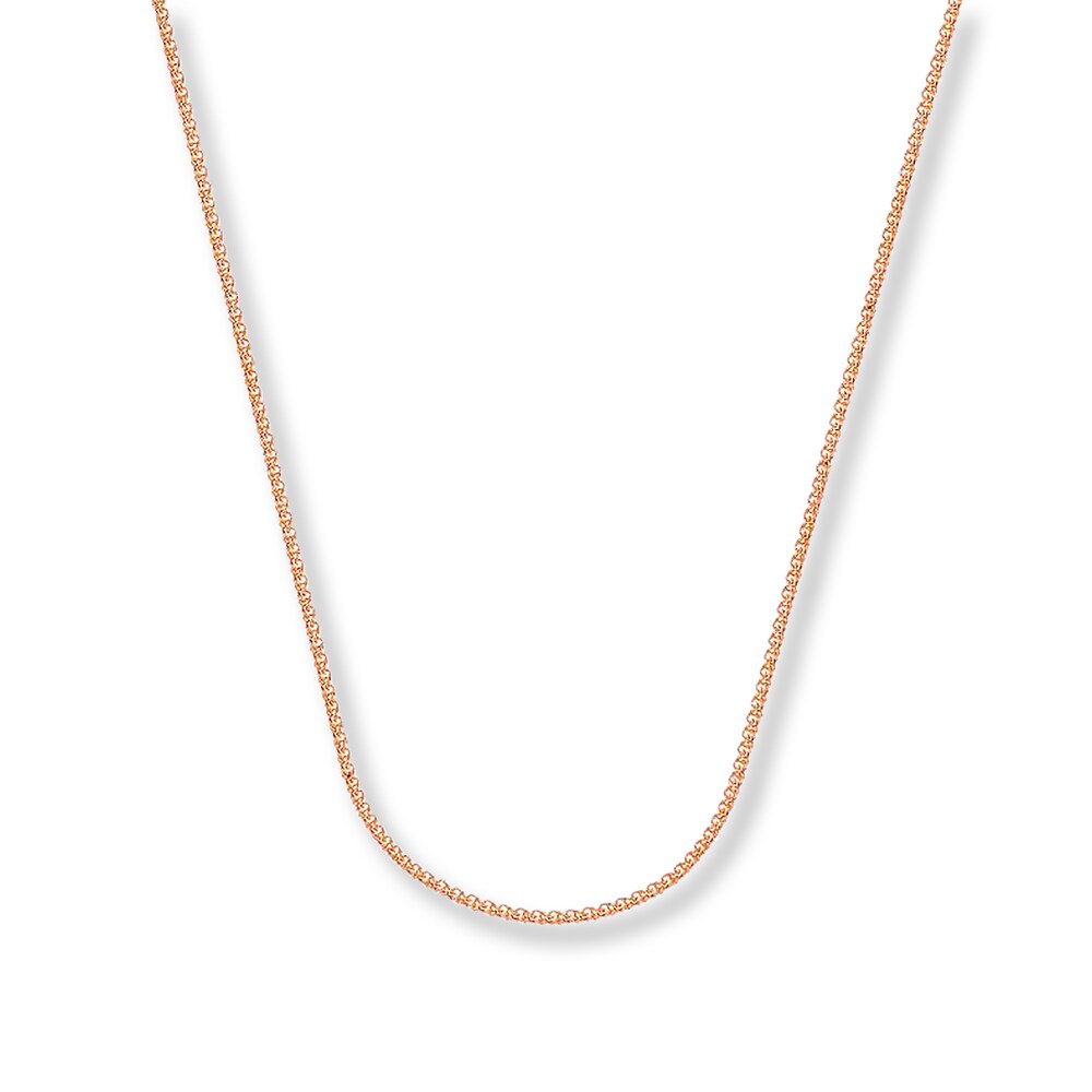 Wheat Chain Necklace 14K Rose Gold 24" Length yqN4b2Le