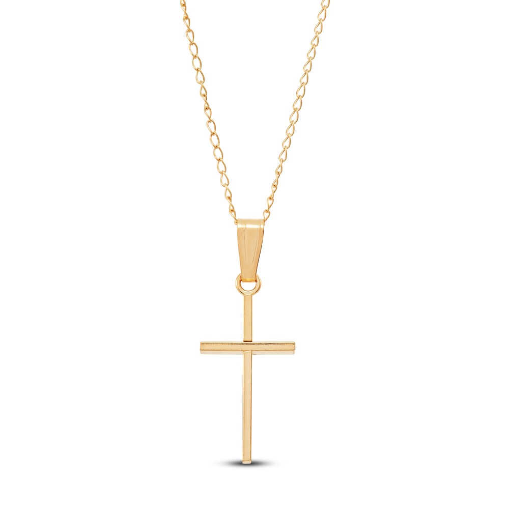 Children's Cross Pendant 14K Yellow Gold z4EsIE1s