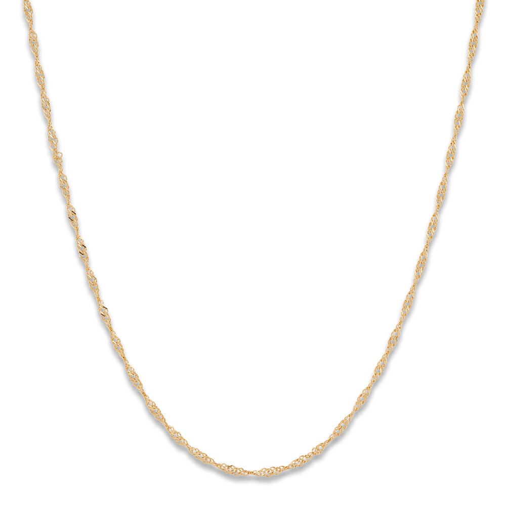 Singapore Necklace 10K Yellow Gold 18 Length zIOuzaOt