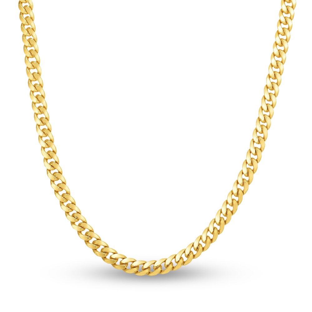 Miami Cuban Link Necklace 14K Yellow Gold 24\" zLGdc0q3