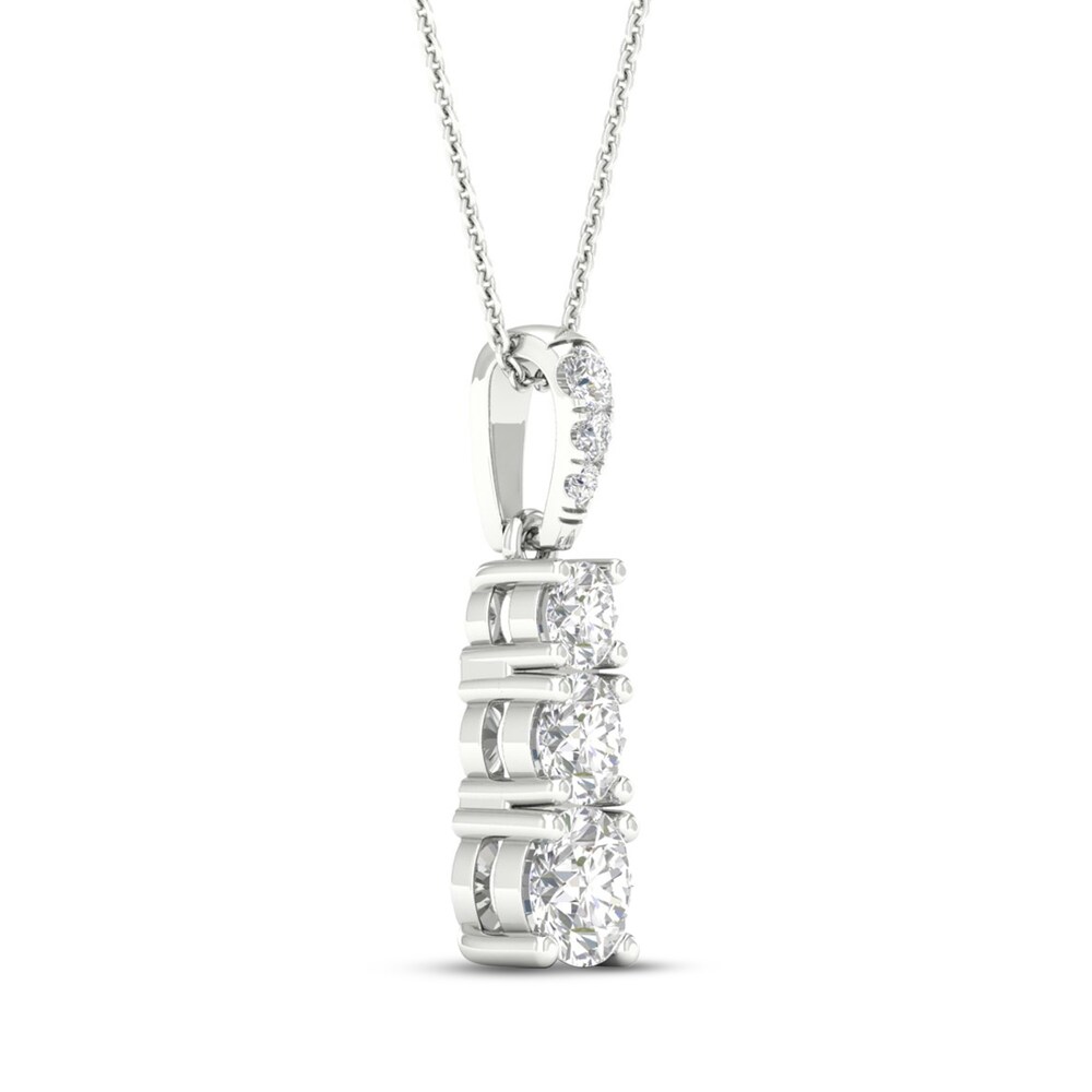 Diamond Pendant Necklace 1/2 ct tw Round 10K White Gold zUn98ecb