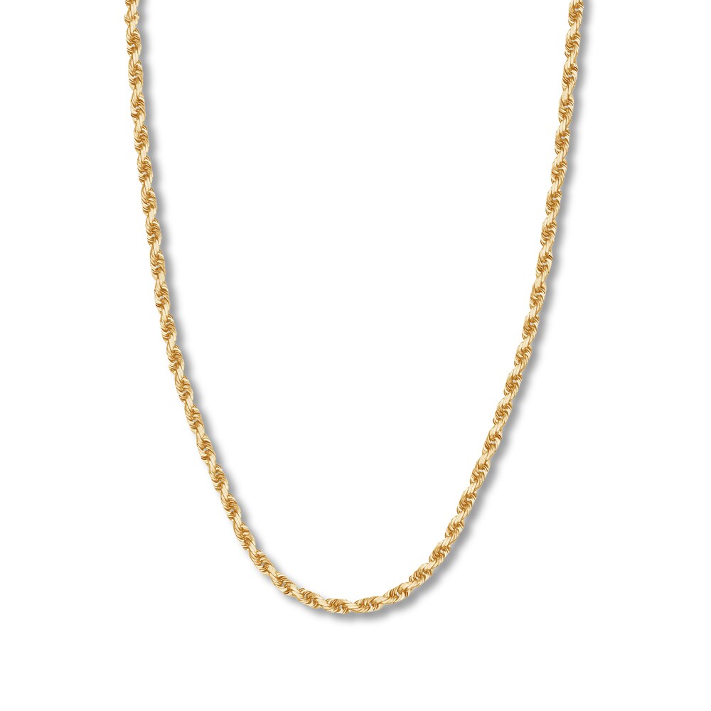 22" Textured Rope Chain 14K Yellow Gold Appx. 4.4mm zXC0l0nh