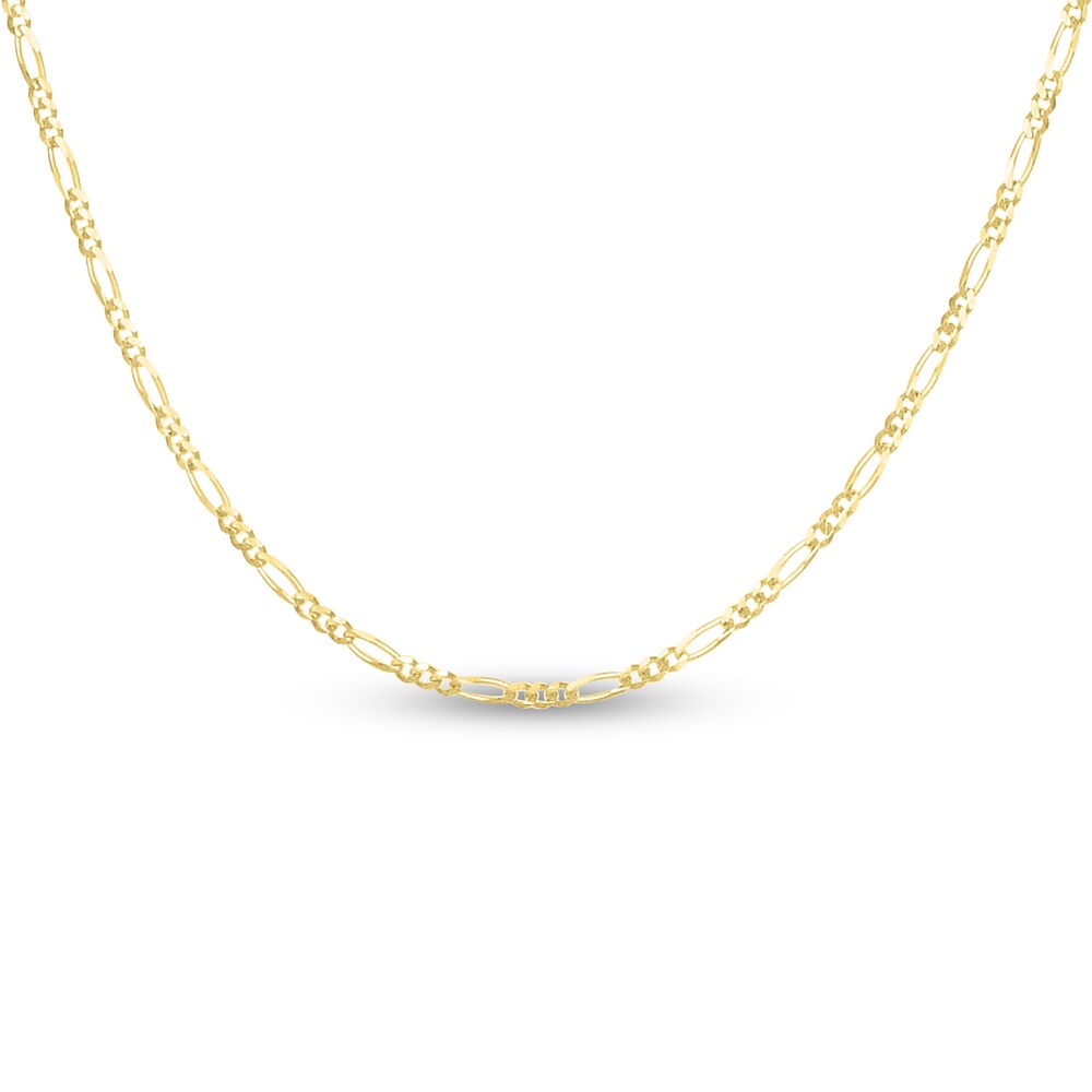 Figaro Chain Necklace 14K Yellow Gold 16" zkkhAVpw