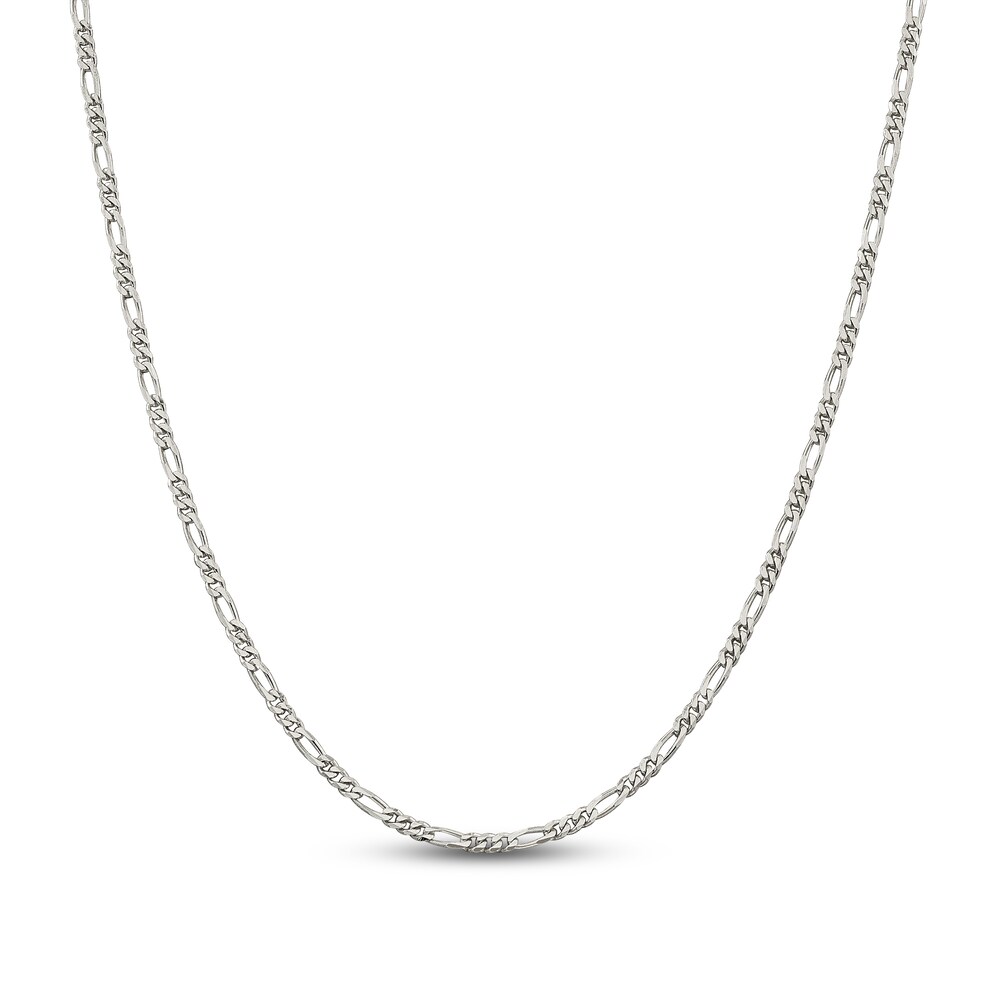 Figaro Chain Necklace Sterling Silver zlhRel0B