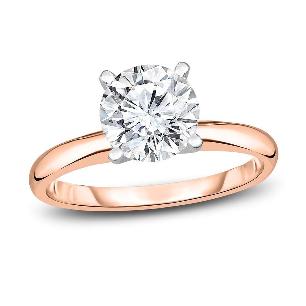 Diamond Solitaire Engagement Ring 7/8 ct tw Round 14K Rose Gold (I2/I) 0FmQqJuN
