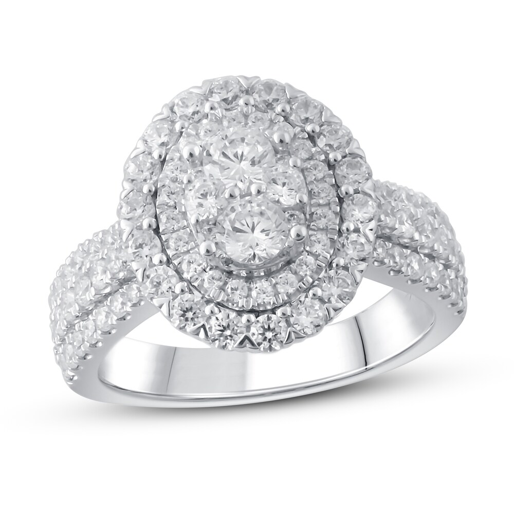 Diamond Engagement Ring 1-3/4 ct tw Round 14K White Gold 0Sbec5Zr
