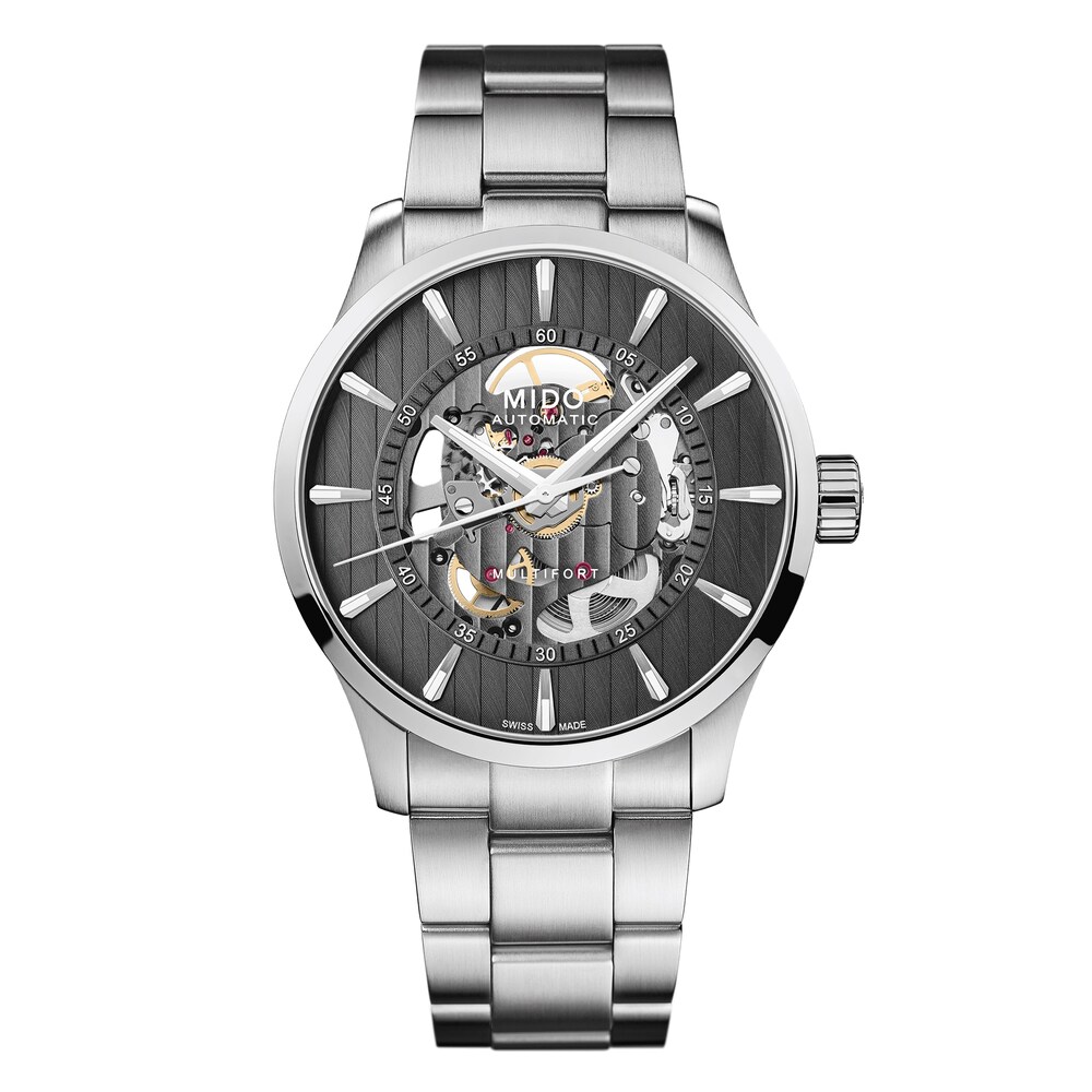 Mido Multifort Skeleton Vertigo Automatic Men's Watch M0384361106100 0USEK0qJ