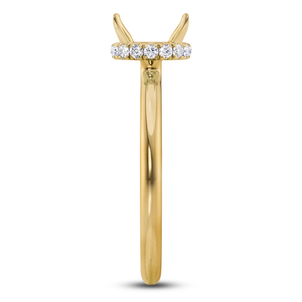 Michael M Diamond Engagement Ring Setting 1/15 ct tw Round 18K Yellow Gold (Center diamond is sold separately) 0UUAWvHI