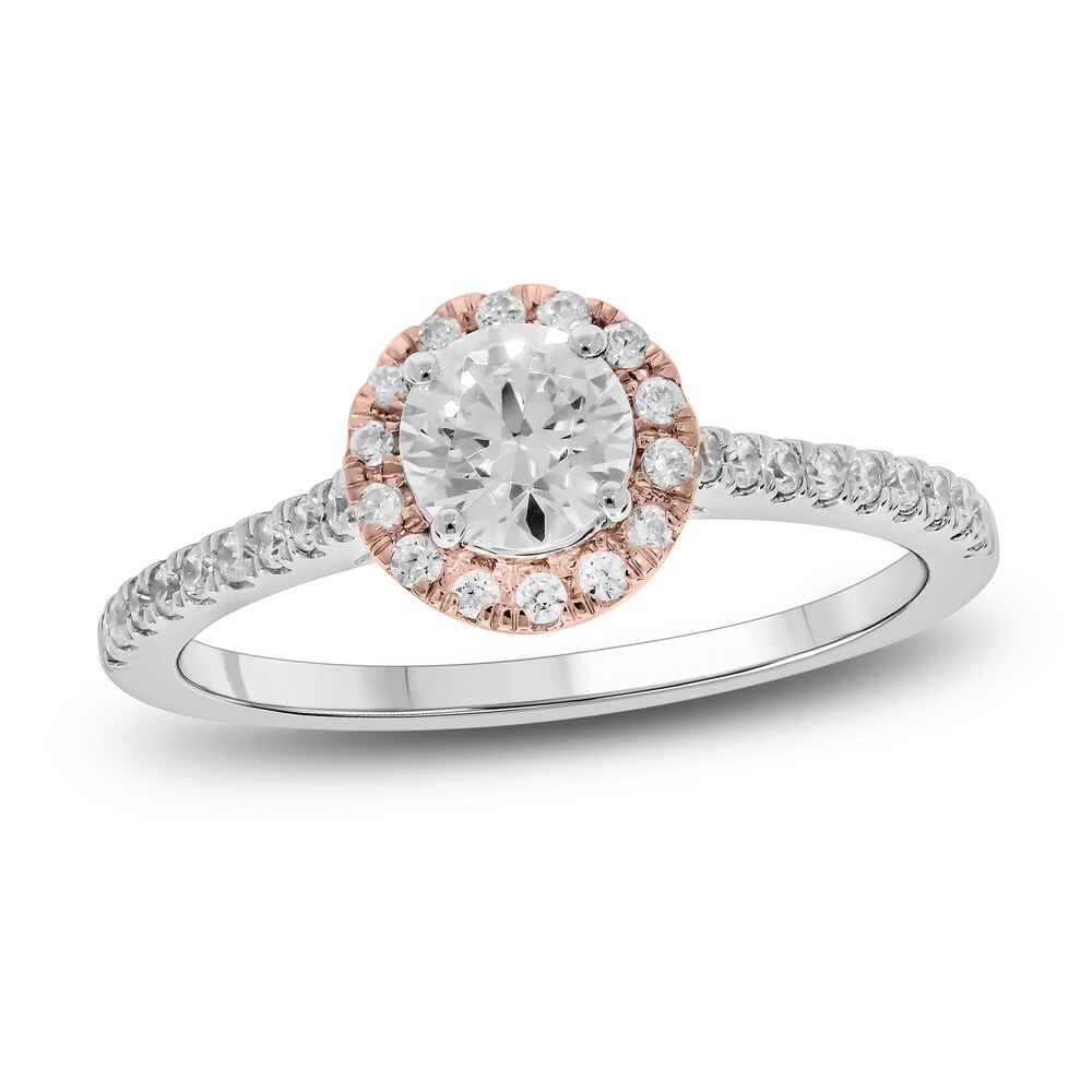 Diamond Engagement Ring 3/4 ct tw Round 14K Two-Tone Gold 0c8QO00N