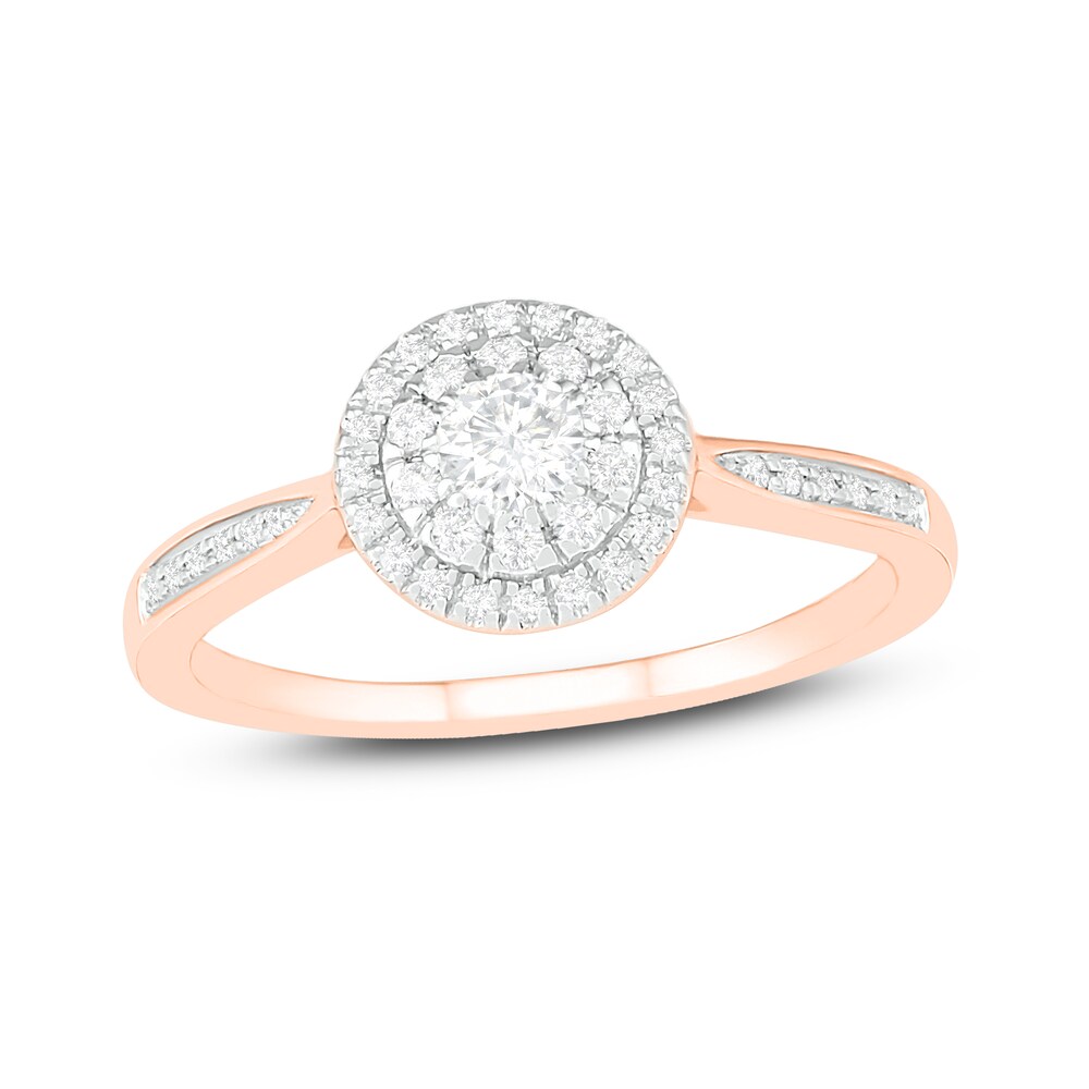 Diamond Engagement Ring 1/3 ct tw Round 14K Rose Gold 0j3jOwzO