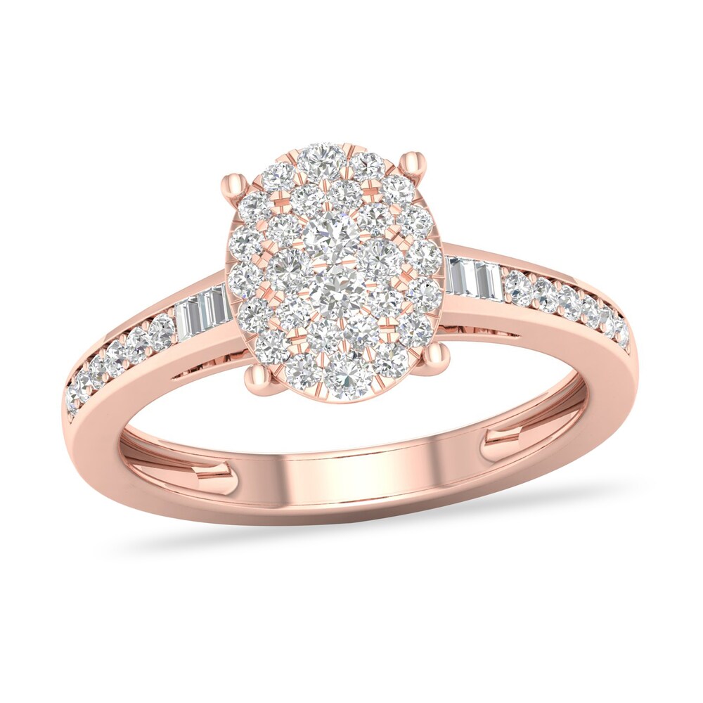 Diamond Ring 1/3 ct tw Round-cut 14K Rose Gold 0jmoJOcJ