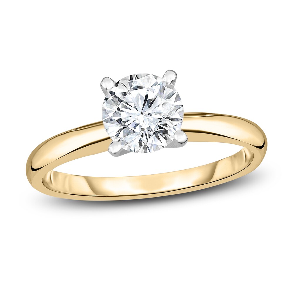 Diamond Solitaire Engagement Ring 3/8 ct tw Round 14K Yellow Gold (I2/I) 0sH0jTFA