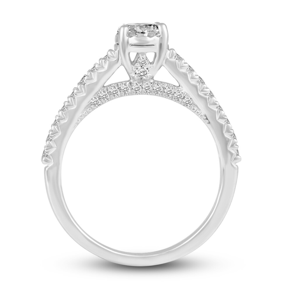 Diamond Engagement Ring 3/4 ct tw Round 14K White Gold 1OUvk6DB