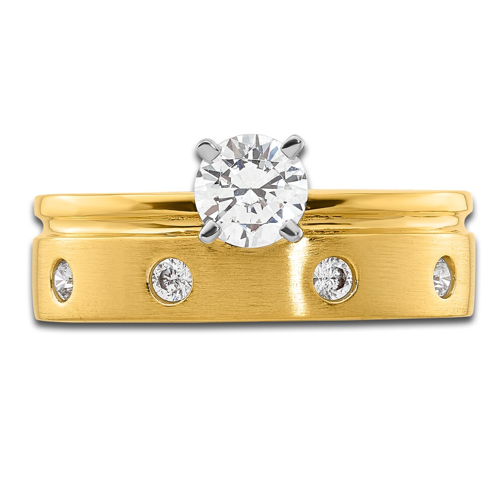 Diamond Engagement Ring 5/8 ct tw Round 14K Yellow Gold 1hsfJ2sq
