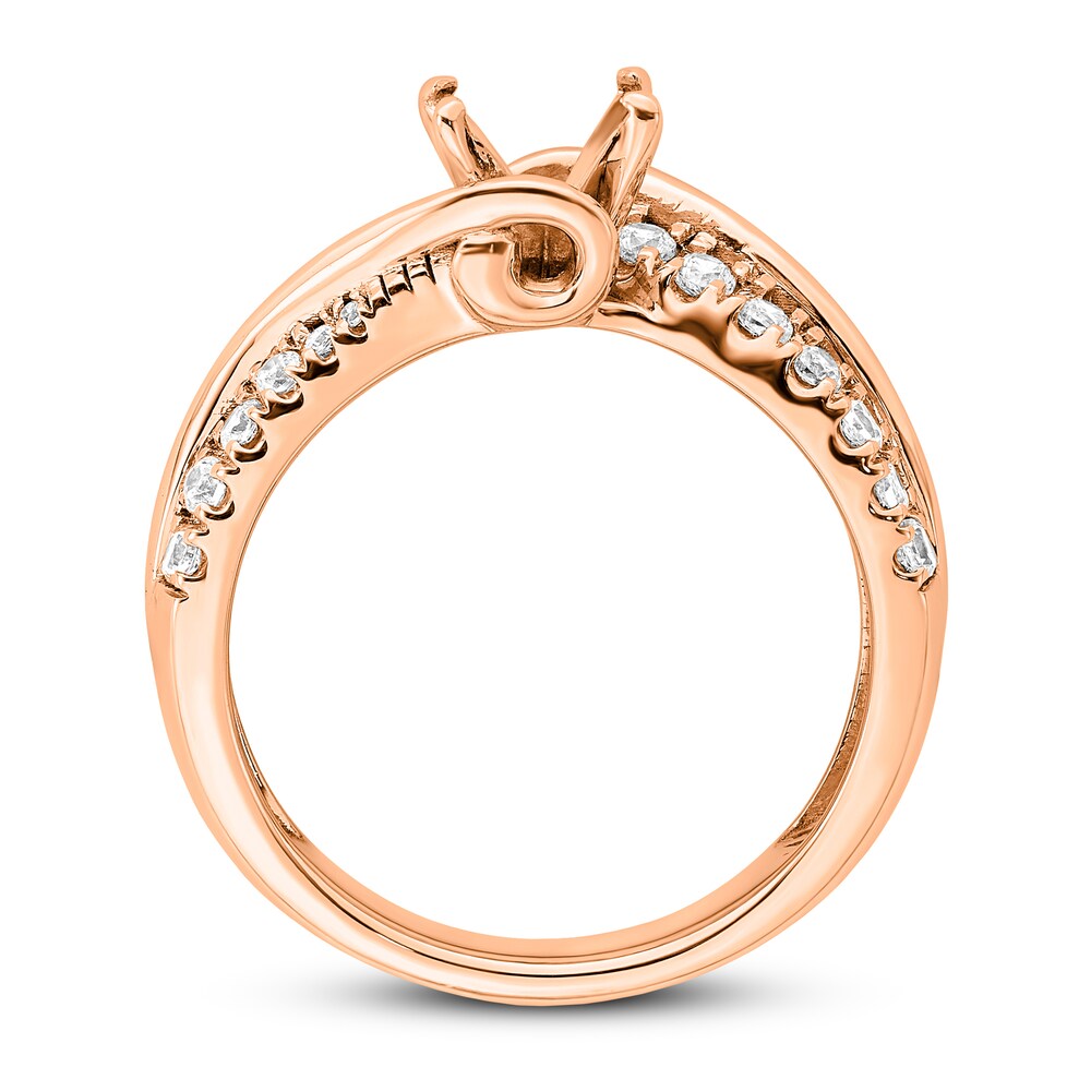 Diamond Engagement Ring Setting 1/2 ct tw Round 14K Rose Gold 1iSxmEb9