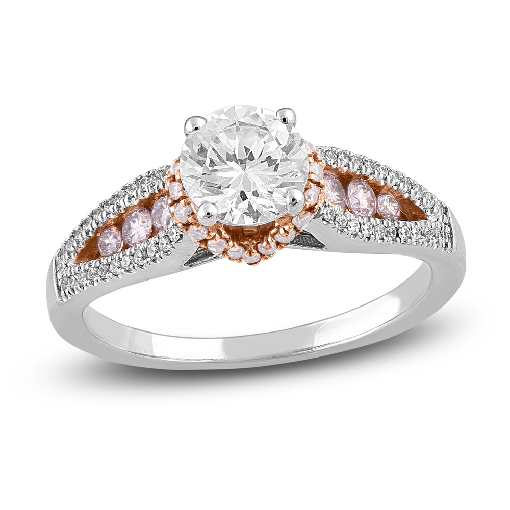 Diamond Engagement Ring 1-1/2 ct tw Round 14K Two-Tone Gold 1nG5M96b