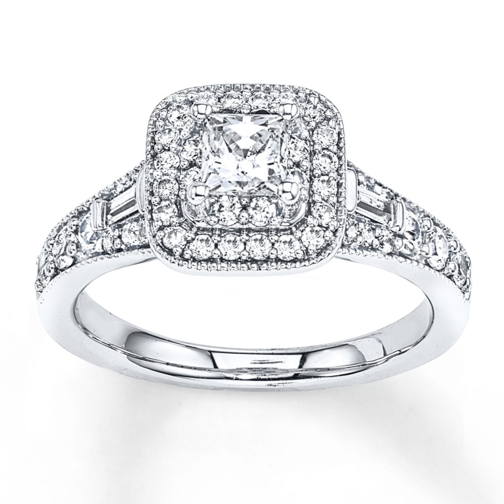 Diamond Engagement Ring 1 ct tw Princess-cut 14K White Gold 1tpZPT8m