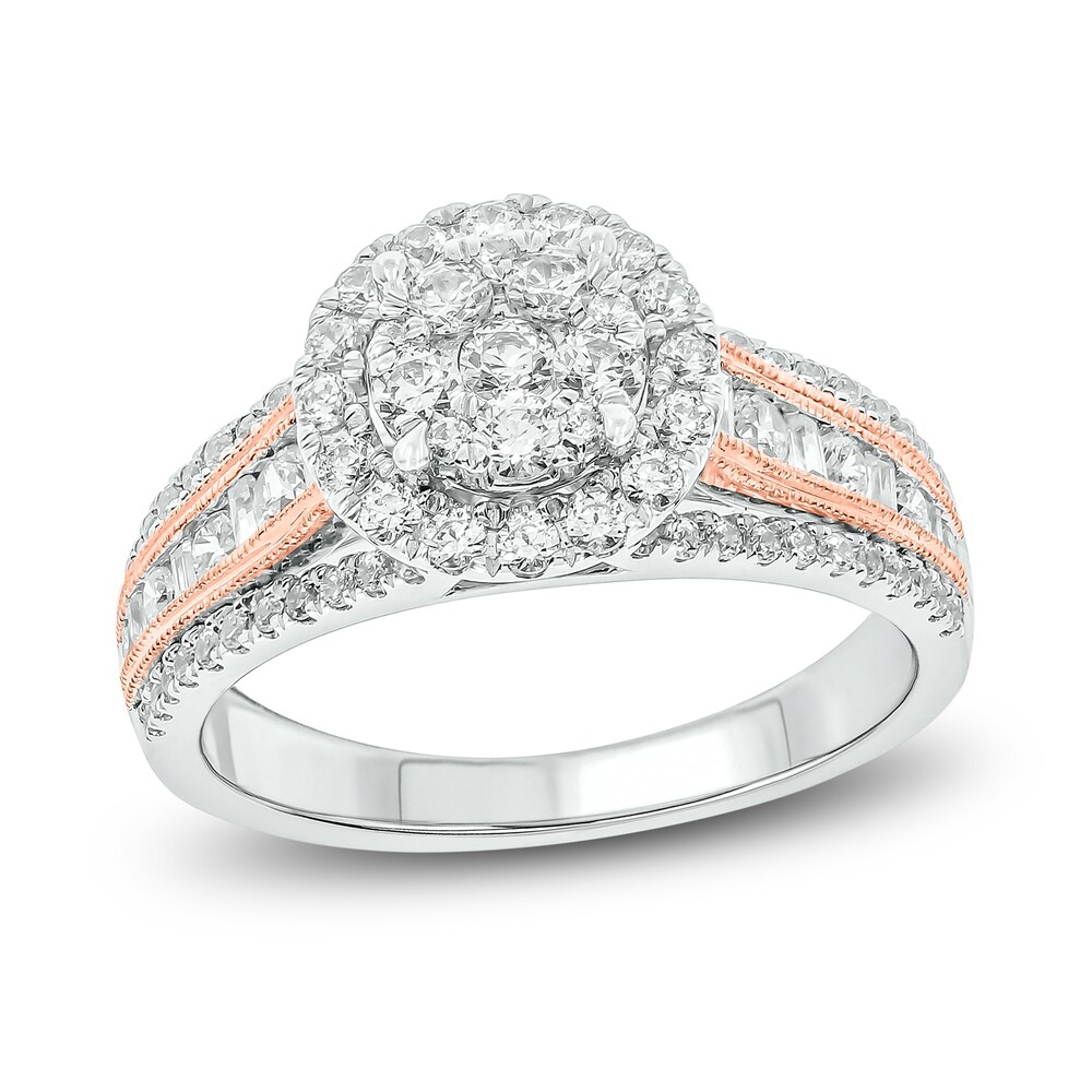 Diamond Engagement Ring 1 ct tw Round 14K Two-Tone Gold 1yHWXBQA