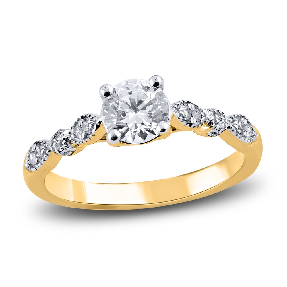 Diamond Engagement Ring 7/8 ct tw Round 14K Yellow Gold 26pzc8nW