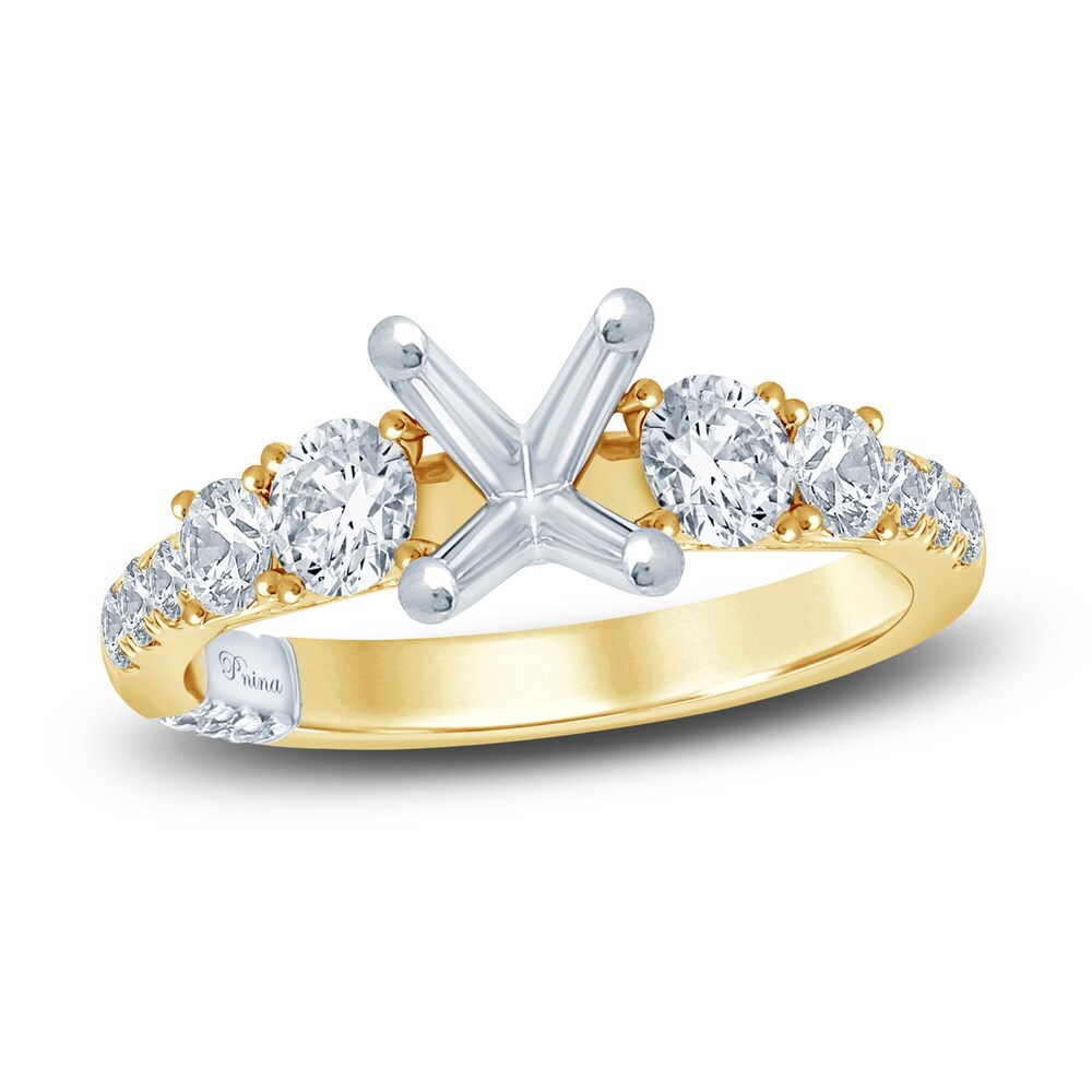 Pnina Tornai Lab-Created Diamond Engagement Ring Setting 1-1/4 ct tw Oval 14K Yellow Gold 2CGkr1Nj