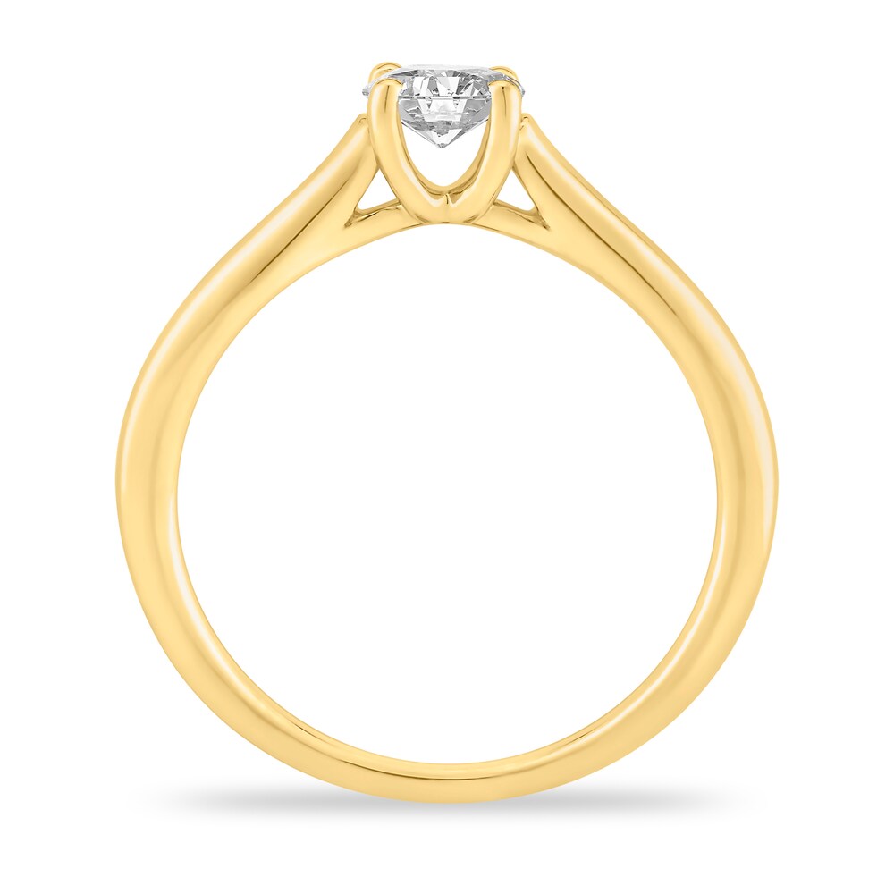 Diamond Solitaire Engagement Ring 1 ct tw Oval-cut 14K Yellow Gold (I2/I) 2QfZ8Hpr
