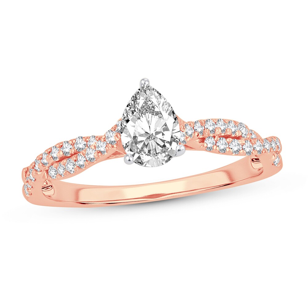 Diamond Ring 3/4 ct tw Pear-shaped 14K Rose Gold 2SGxxRGz