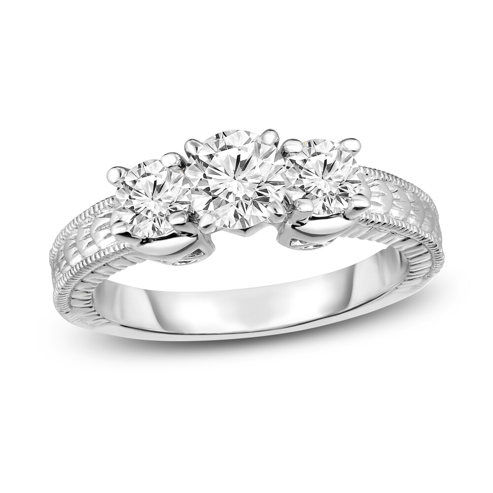 Diamond Ring 1 ct tw Round 14K White Gold 2hae8zF8