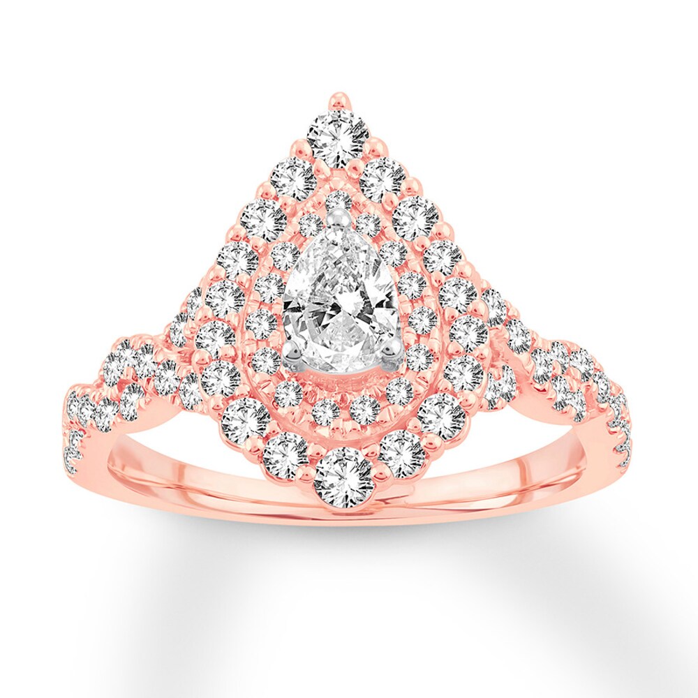 Diamond Engagement Ring 1 ct tw Pear-shaped 14K Rose Gold 2iZpYsa6
