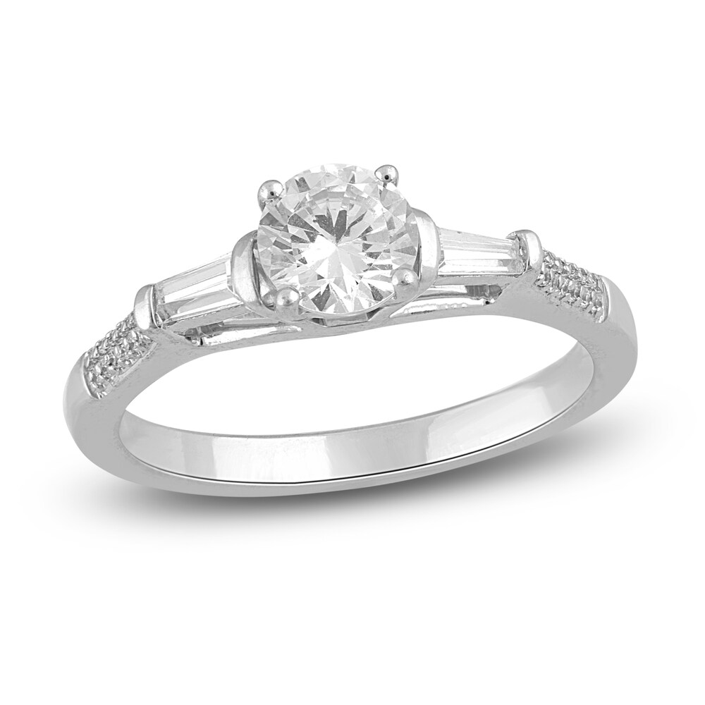 Diamond Engagement Ring 1 ct tw Round 14K White Gold 2rStMwtY [2rStMwtY]