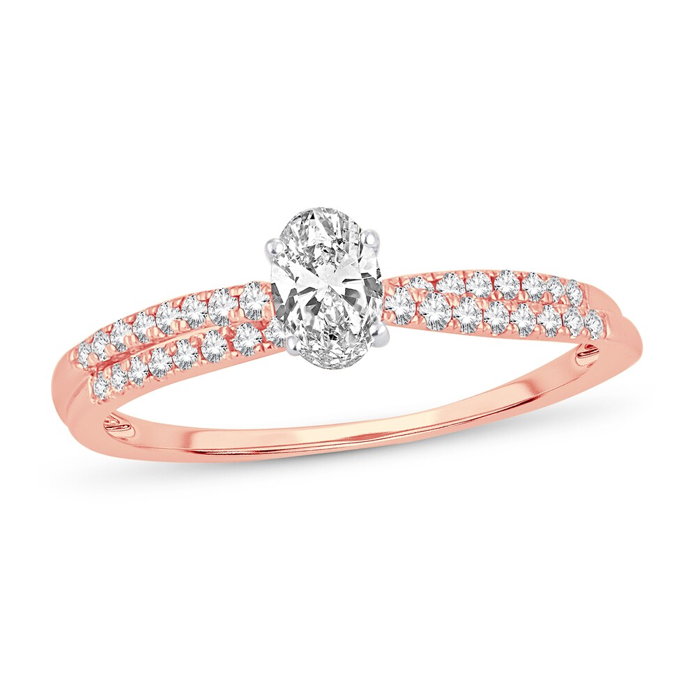 Diamond Ring 1/2 ct tw Oval 14K Rose Gold 2uo5UlZf