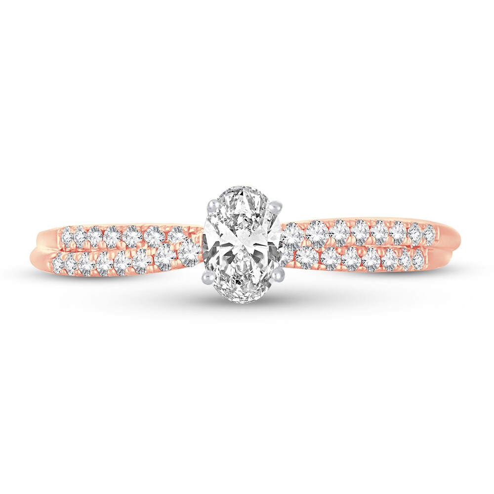 Diamond Ring 1/2 ct tw Oval 14K Rose Gold 2uo5UlZf