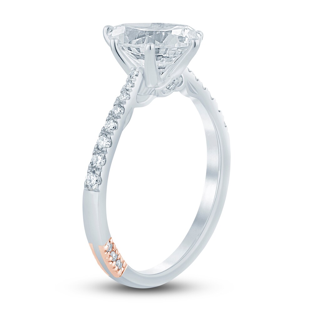 Pnina Tornai Diamond Engagement Ring 2-3/4 ct tw Pear/Round 14K White Gold 3S1WIZDh
