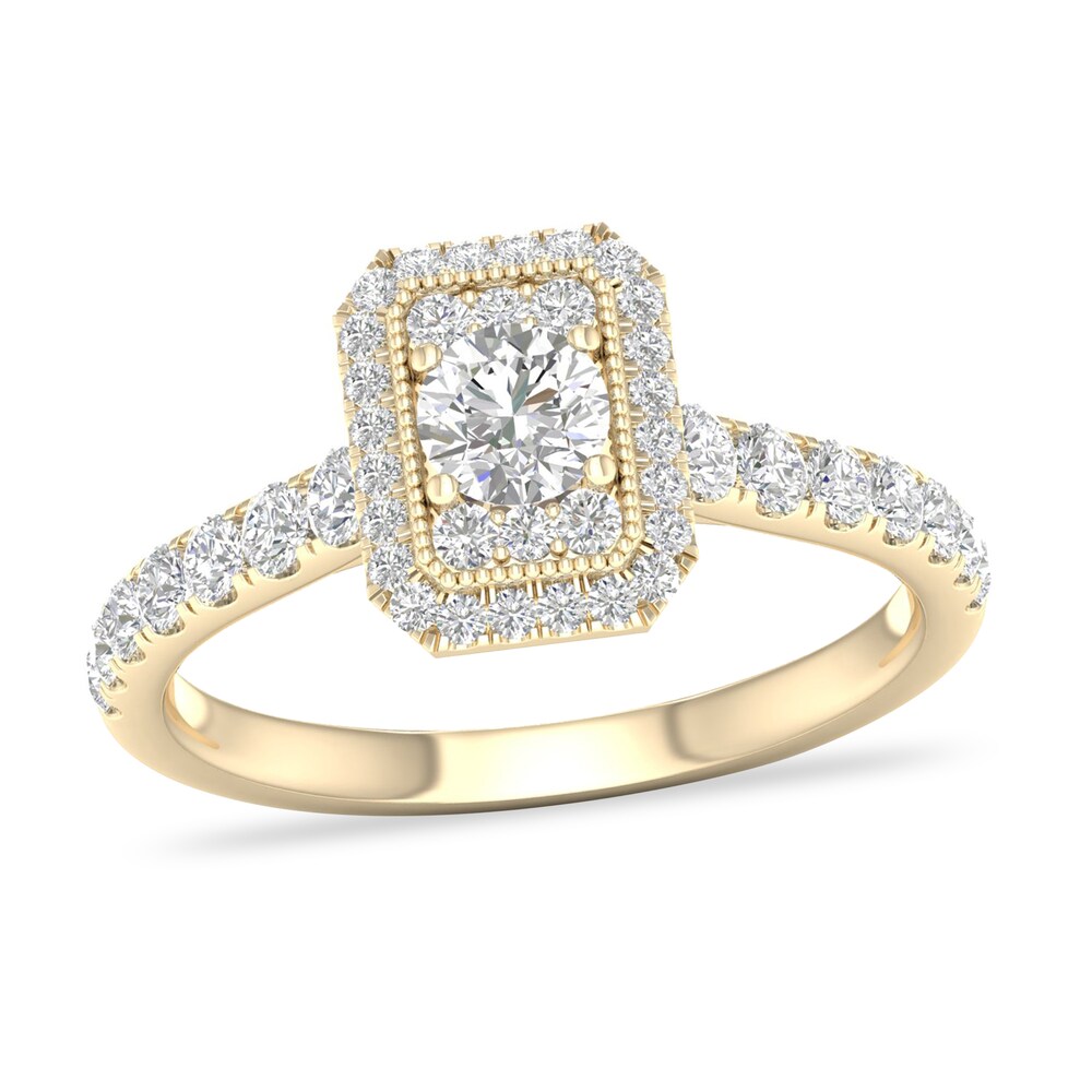 Diamond Ring 3/4 ct tw Round-cut 14K Yellow Gold 3SQ8BF00