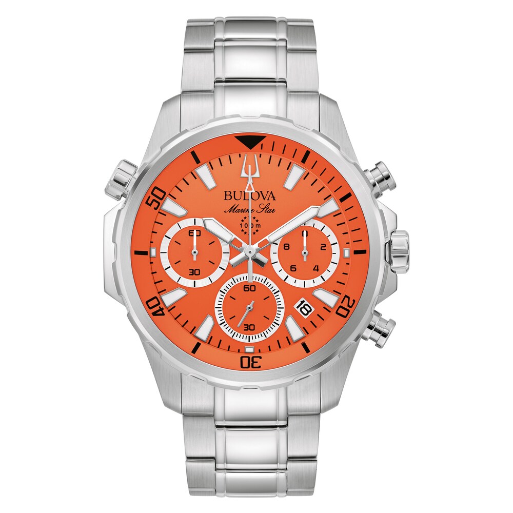 Bulova Marine Star Men\'s Chronograph Watch 96B395 3Tt37RVC