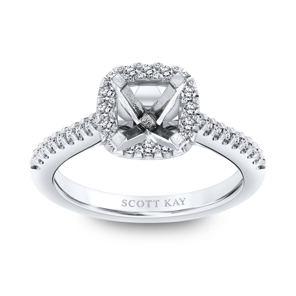 Scott Kay Diamond Ring Setting 1/3 ct tw Round 14K White Gold 3cEuL8WH