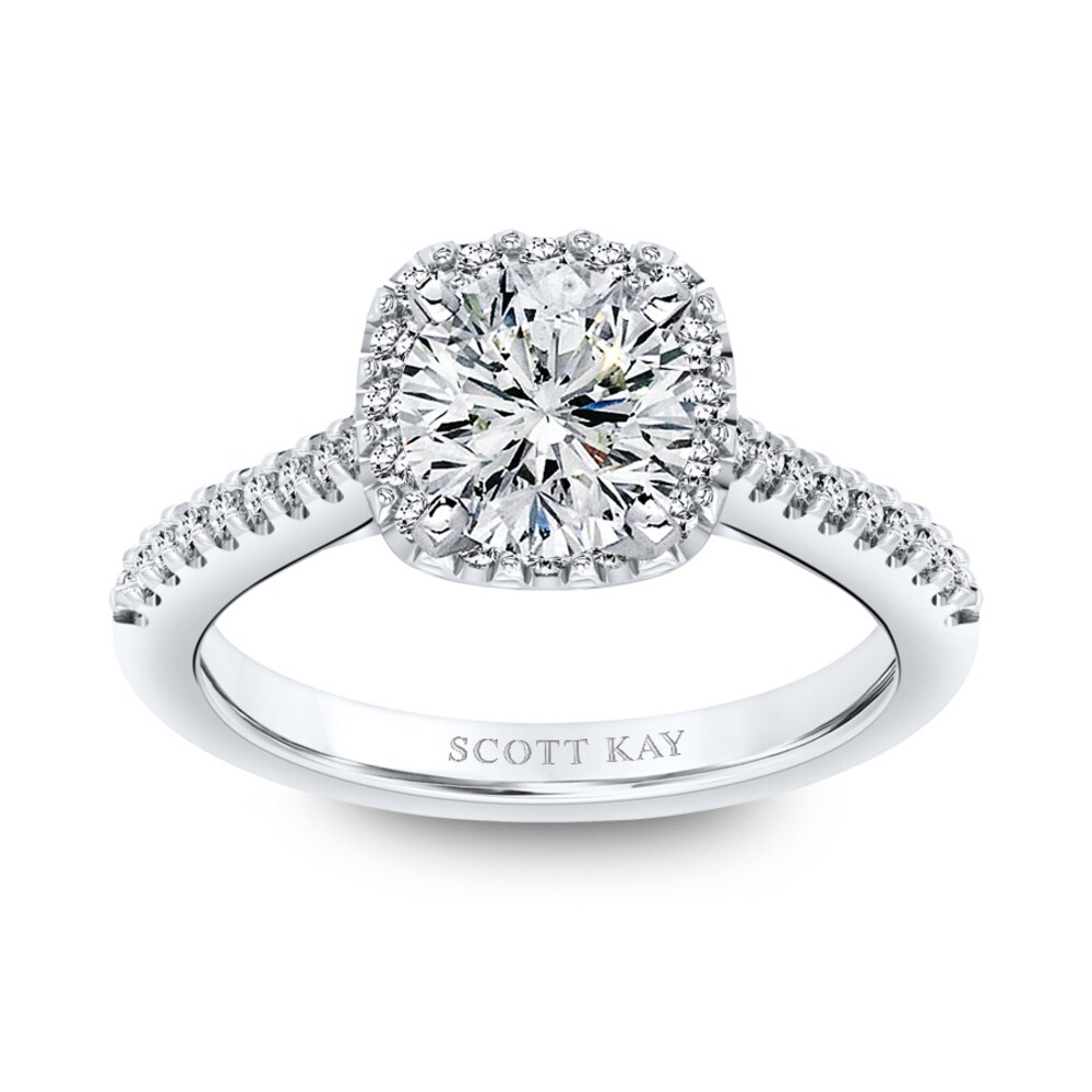 Scott Kay Diamond Ring Setting 1/3 ct tw Round 14K White Gold 3cEuL8WH