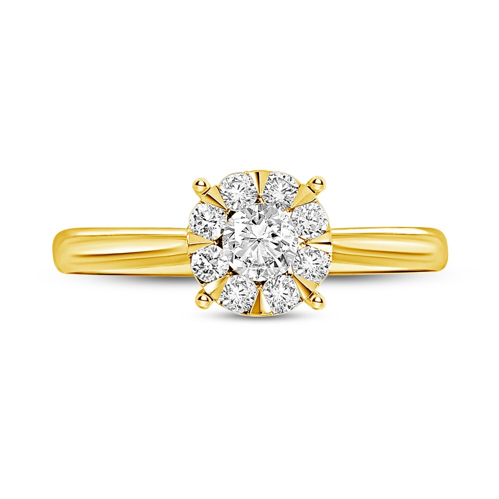 Diamond Engagement Ring 3/8 ct tw Round 14K Yellow Gold 3mJ2GbaJ