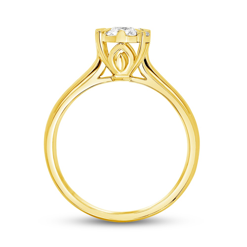 Diamond Engagement Ring 3/8 ct tw Round 14K Yellow Gold 3mJ2GbaJ