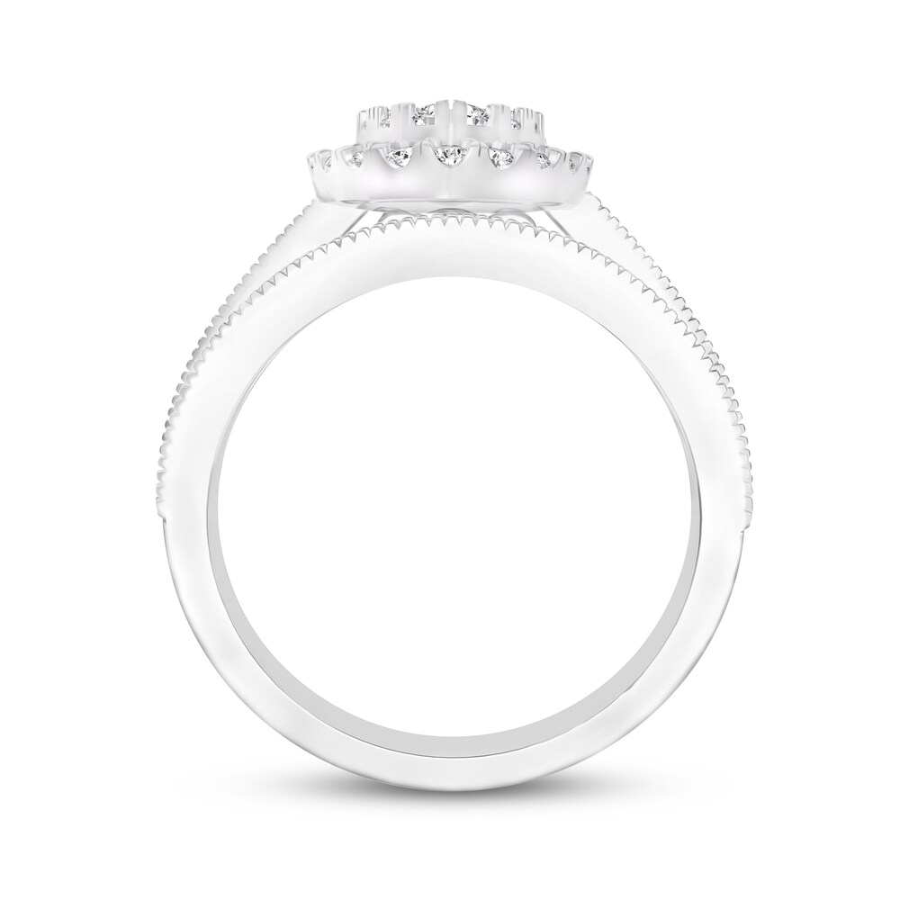 Diamond Bridal Set 1 ct tw Round 14K White Gold 3obG2xLj