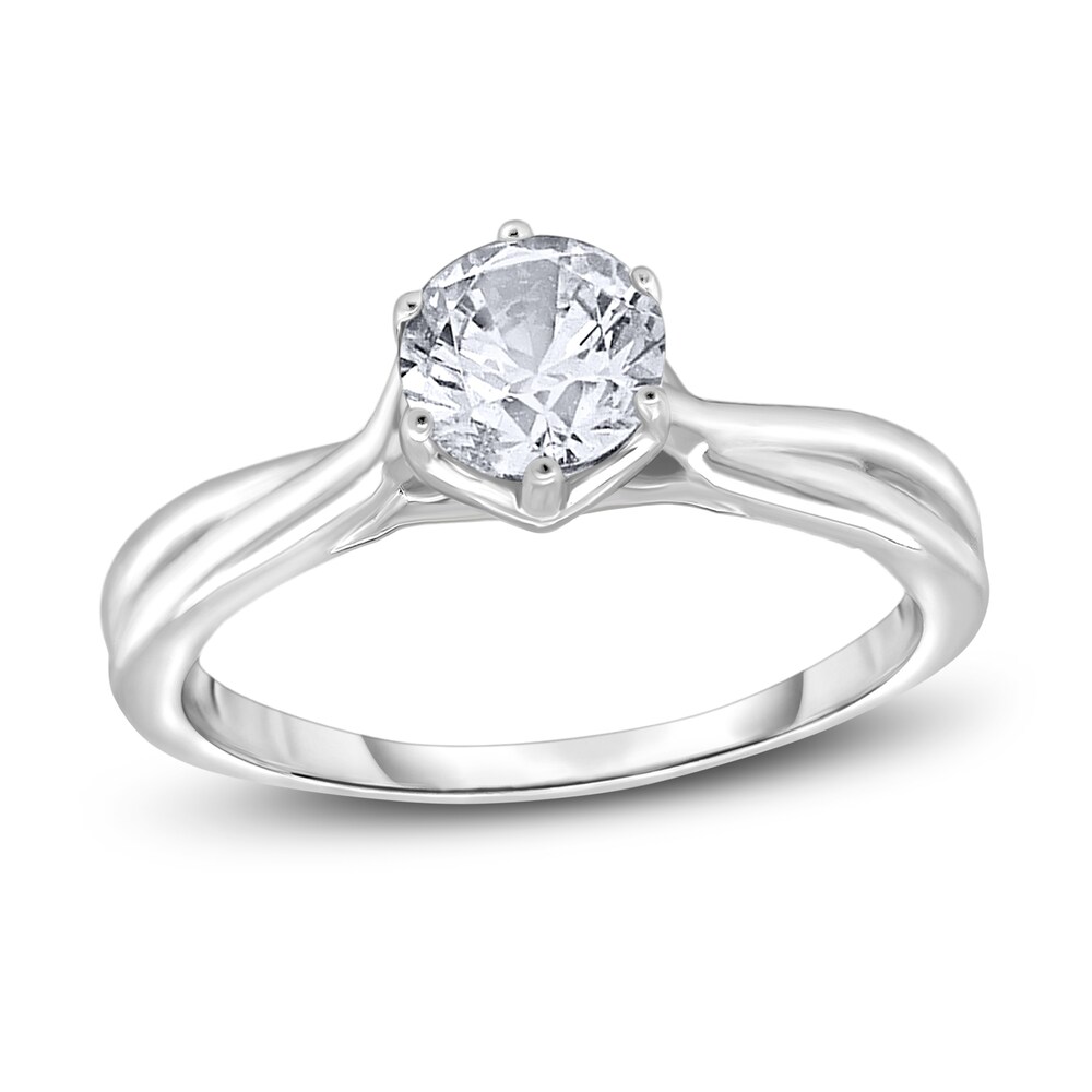 Diamond Solitaire Twist Engagement Ring 2 ct tw Round 14K White Gold (I2/I) 3pYIjUlF