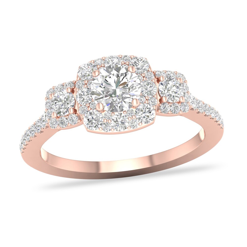 Diamond Ring 1 ct tw Round-cut 14K Rose Gold 3rTGmY91