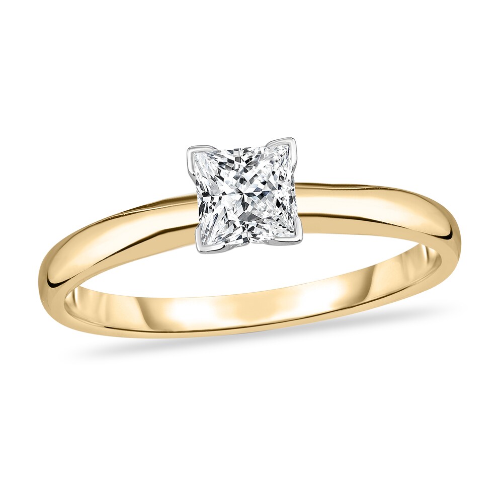 Diamond Solitaire Ring 1/4 ct tw Princess 14K Yellow Gold (I1/I) 40cM5rkI