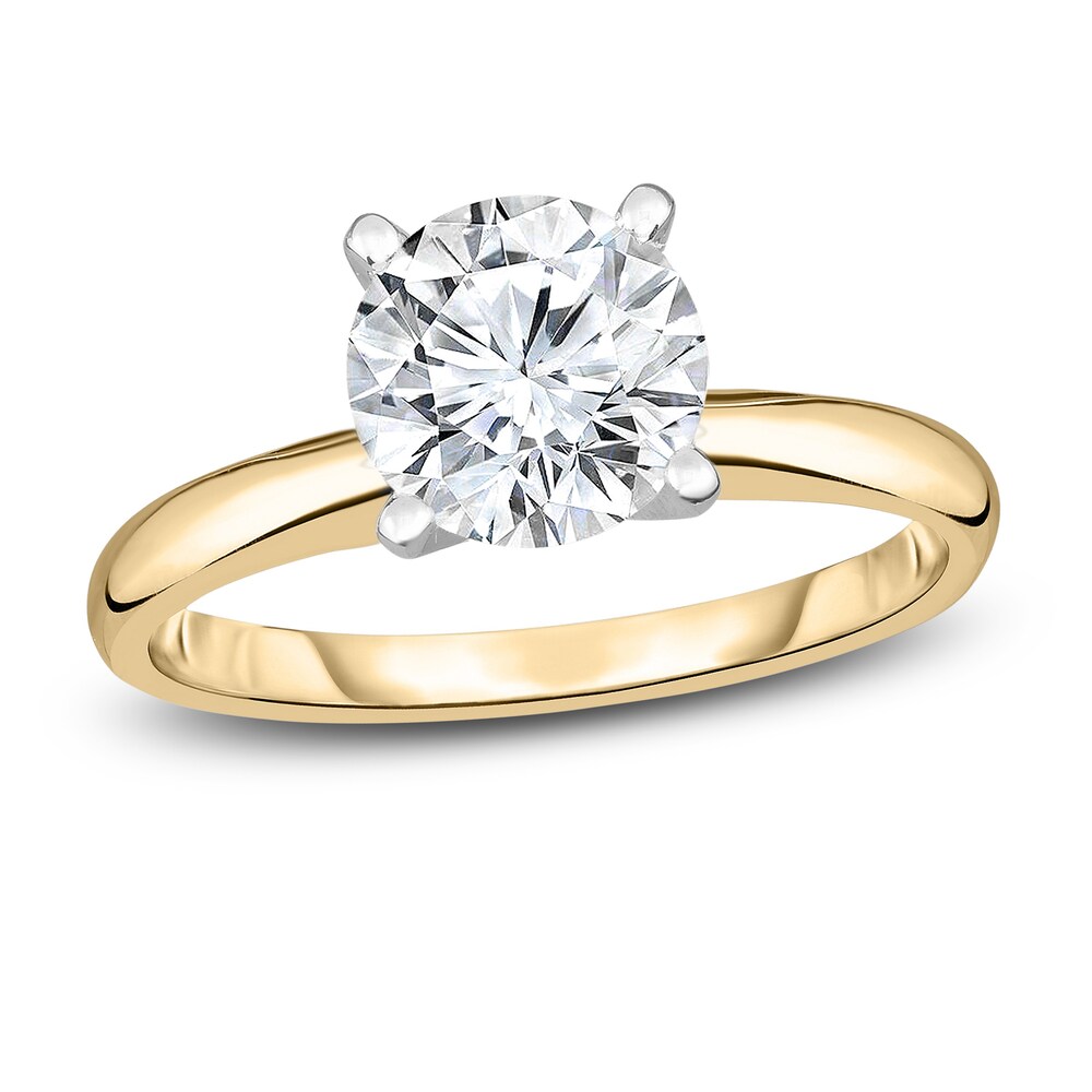 Diamond Solitaire Engagement Ring 5/8 ct tw Round 14K Yellow Gold (I2/I) 40q9tUpe