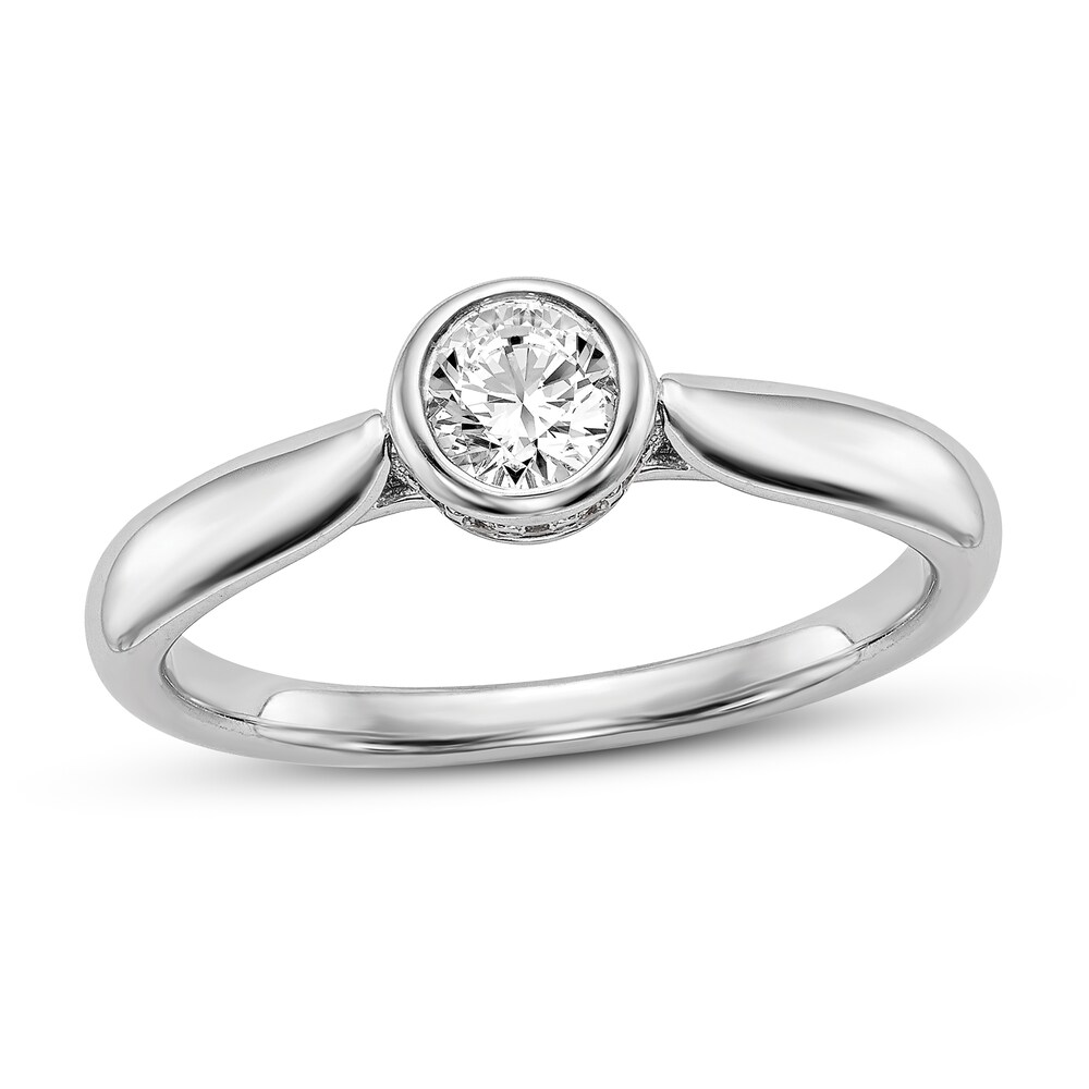 Diamond Solitaire Engagement Ring 1/4 ct tw Round 14K White Gold 463WWlXW